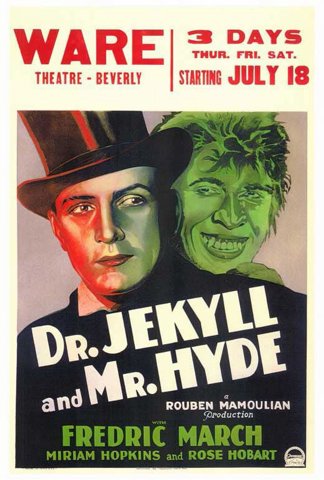 Jekyll and Hyde ポスター Dr. Jekyll & Mr. Hyde - 'VOTE FOR CHANGE' - 16.5