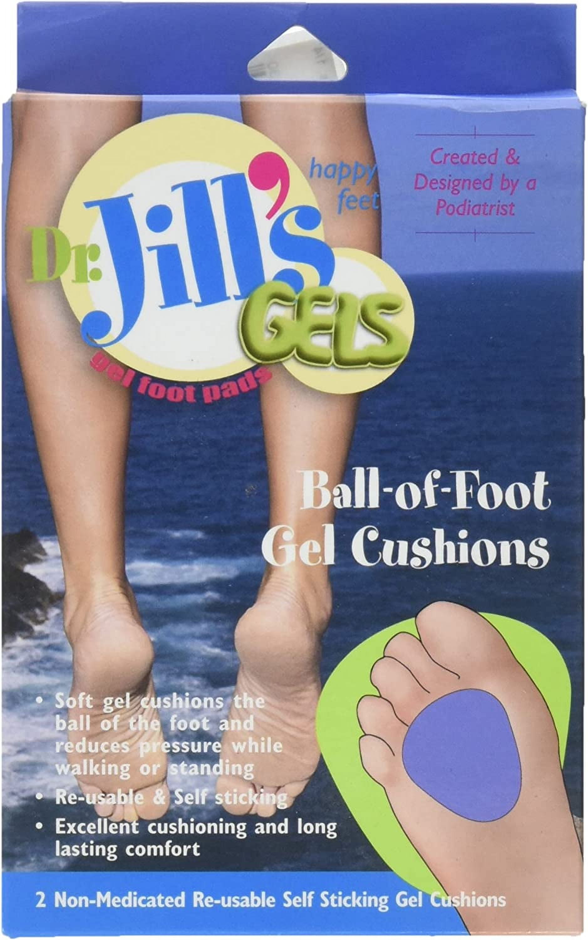 Dr. Jill's Ball-of-foot Gel Cushions, 1/4" Thick, 2/box