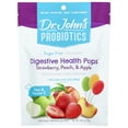 thumbnail image 1 of Dr. John's Healthy Sweets Probiotics, Digestive Health Pops™, + Fiber & Vitamin C, Strawberry, Peach & Apple, 14 Individually Wrapped Lollipops, 3.85 oz (109 g), 1 of 2