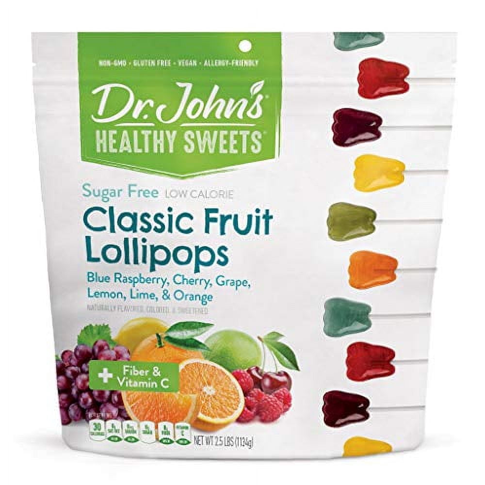 Dr. John's Healthy Sweets Sugar Free Classic Fruit Tooth Lollipops