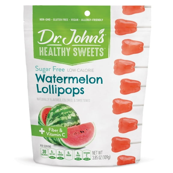 Dr. John's Healthy Sweets Easter Lollipops Sugar Free Watermelon, 3.85 oz