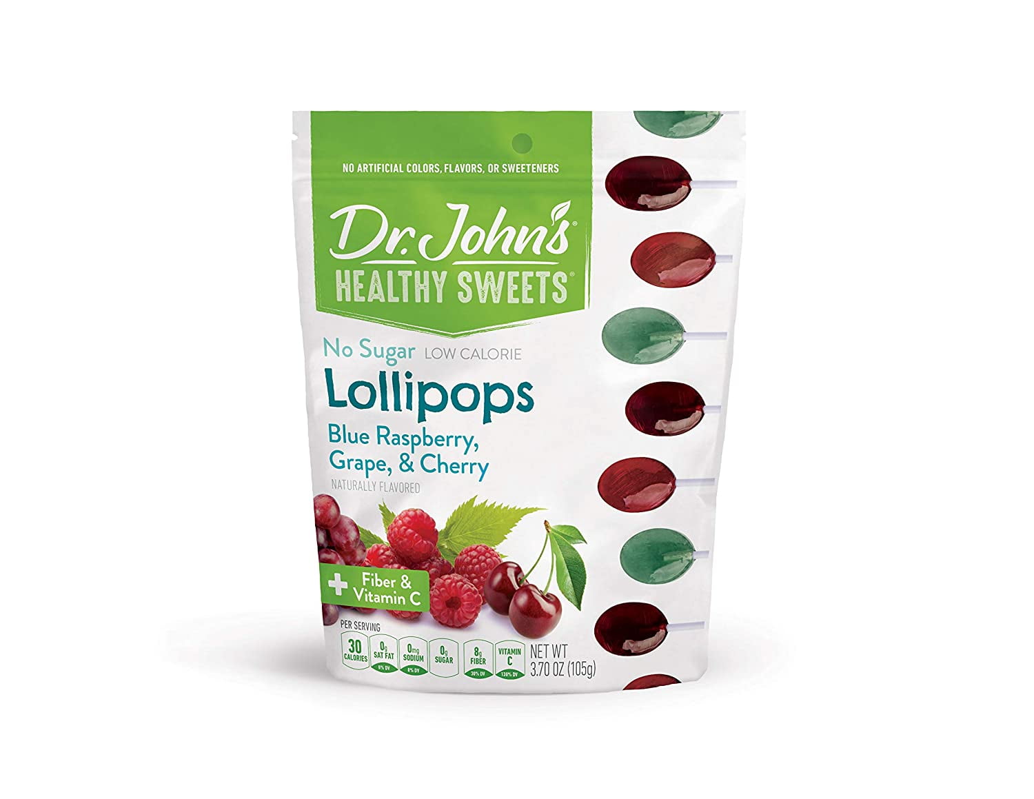 Dr. John’s Sugar Free Candy, Healthy Lollipops with Zero Sugar, Low
