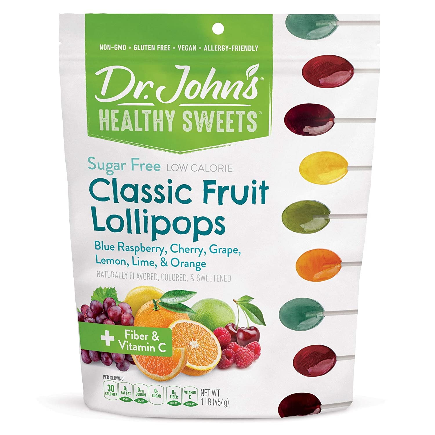 Dr. John’s Sugar Free Candy, Healthy Lollipops with Zero Sugar, Low
