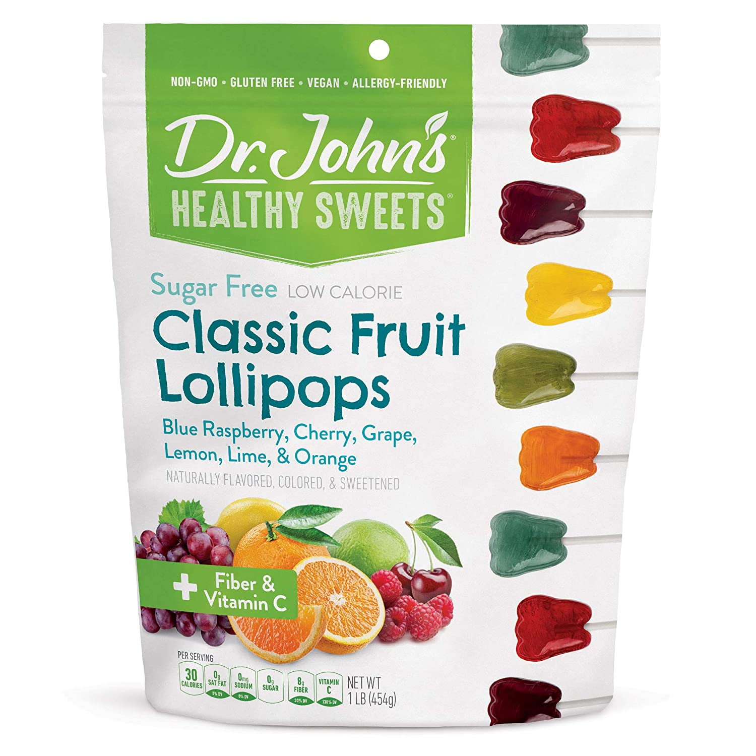 Dr. John’s Sugar Free Candy, Healthy Lollipops with Zero Sugar, Low
