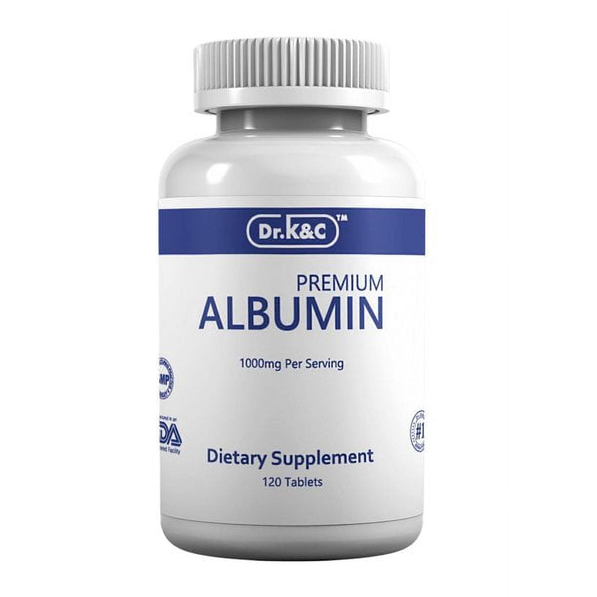 Dr.K&C Premium Albumin Protein Tablets, 1000mg, Liver Wellness Support