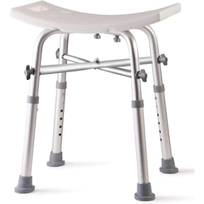Dr. Kay's Adjustable Stool Shower Chair, Shower Bench with Heavy Duty Crossbar Supports