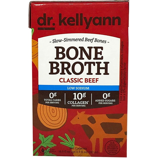 Dr. Kellyann Low Sodium Classic Beef Bone Broth 16.9 oz