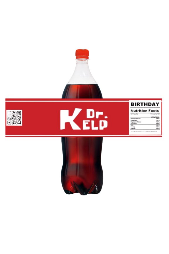 Red Under The Sea Drink Bottle Labels, Printer Labels