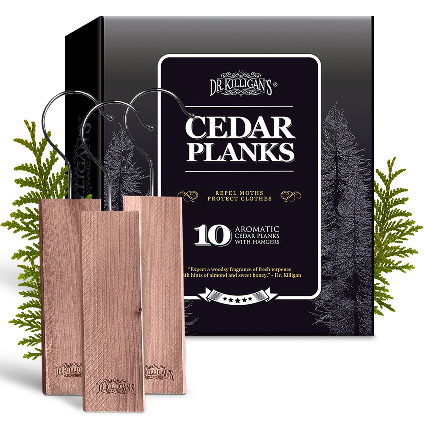 Dr. Killigan's Cedar Planks - Cedar Blocks for Clothes Storage, Great  Alternative to Moth Balls for Closet, Good Cedar Closet Freshener, Best Moth  Repellent for Clothes, Harvested in USA (10-Pack) 