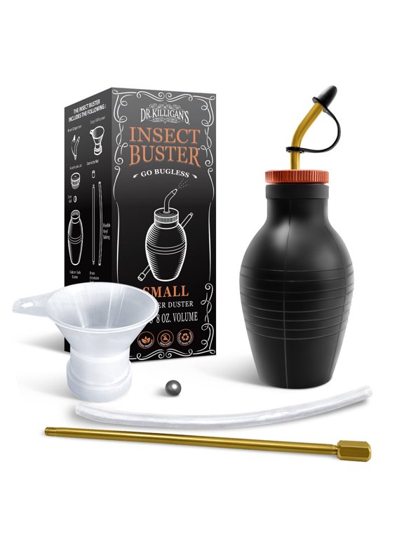 The Insect Buster - Bulb Duster, Sprayer, Applicator, Dispenser for Diatomaceous Earth and Other Powders - a Non-Toxic, Natural and Safe Tool - Small (8oz)
