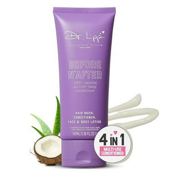 DR. LIPP Before N After. 100% natural all-over daily conditioner. 4 products in 1. Hair mask, Hair Conditioner, Face Lotion, Body Lotion