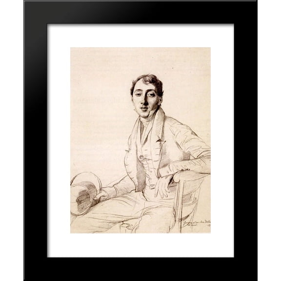 Dr. Louis Martinet 20x24 Framed Art Print by Jean Auguste Dominique Ingres