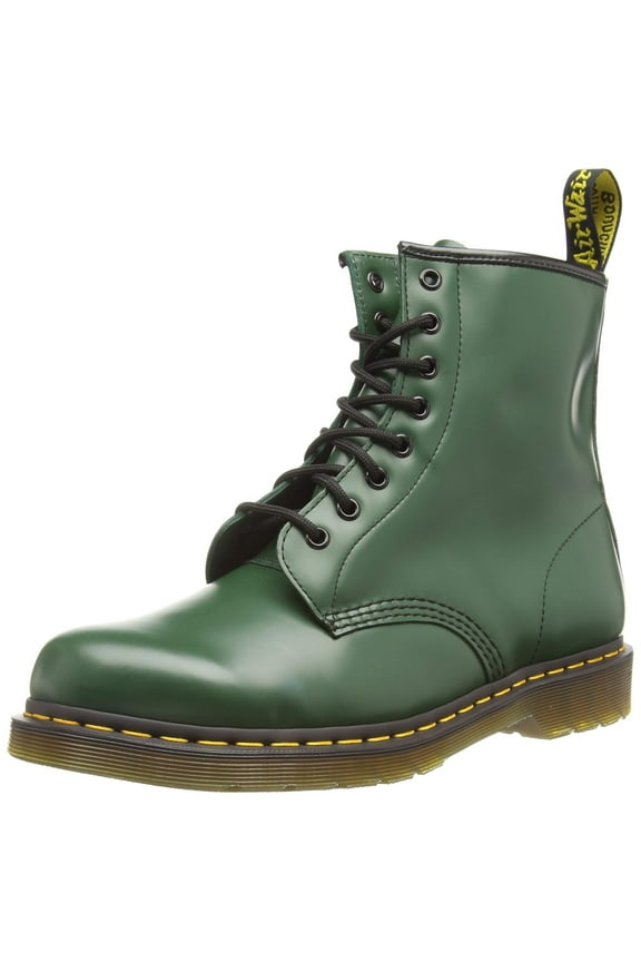 Dr. Martens 1460 Smooth Leather Womens 8 Eye Lace up Boots - Green