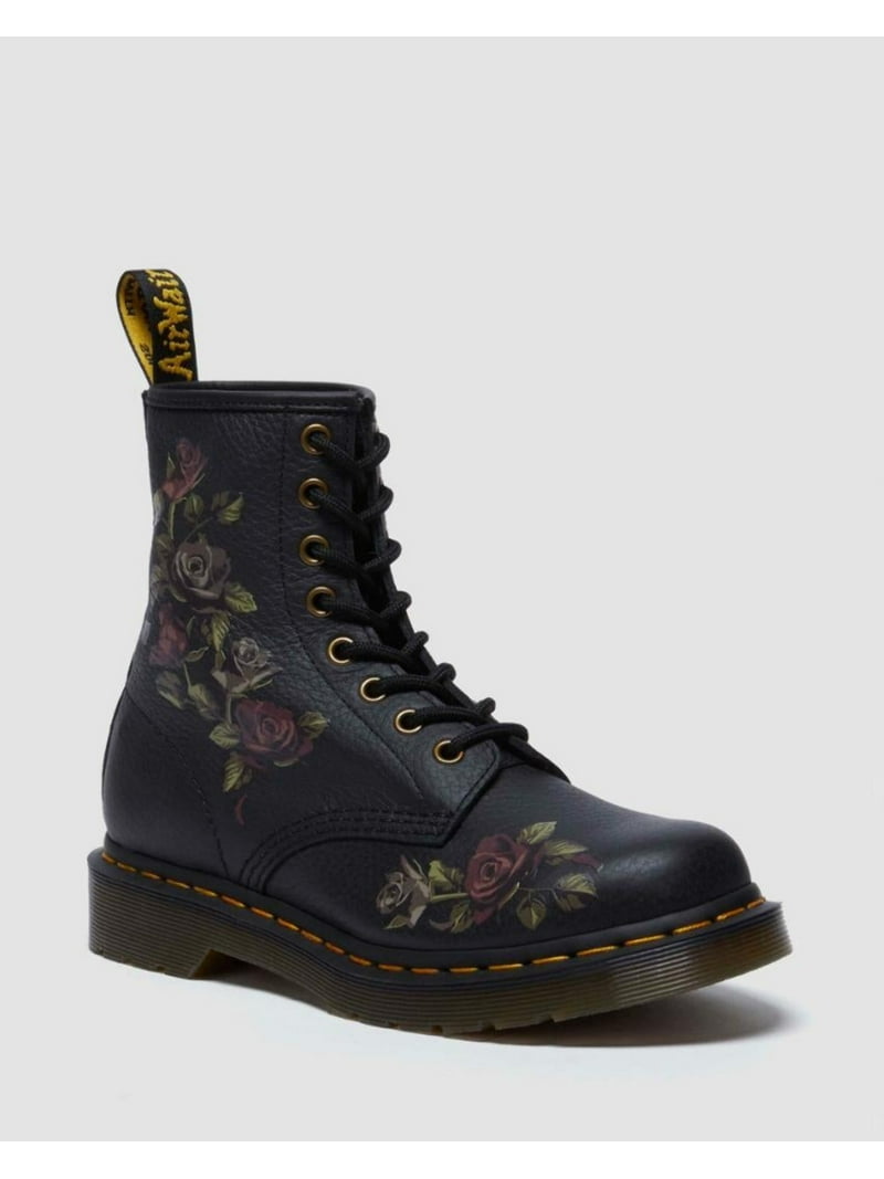 廃盤品【未使用】Dr. Martens 1460 8-Eye Boot 黒 花柄 Dr. Martens 1460 8 Eye Leather Boots Decayed Roses Vonda Nappa in