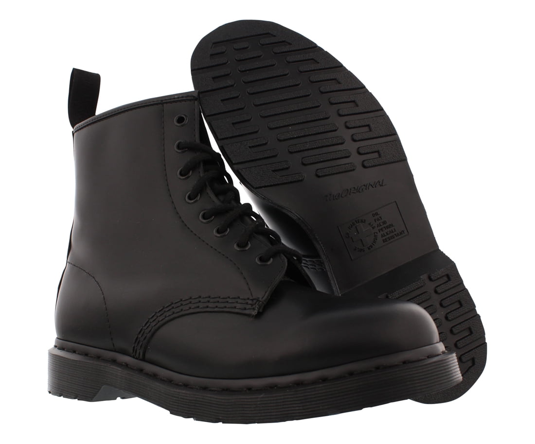 Dr. Martens Mens 1460 Mono Leather Solid Combat Boots Black 4