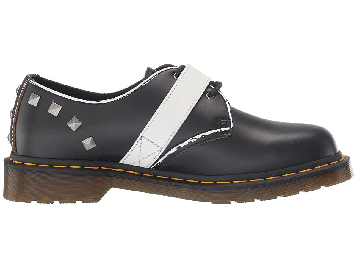希少 Dr.Martens 1461 ZEMBELLO STUD 7 スタッズ Dr. Martens 1461 Zambello Stud Black/White Vintage Smooth/Smooth