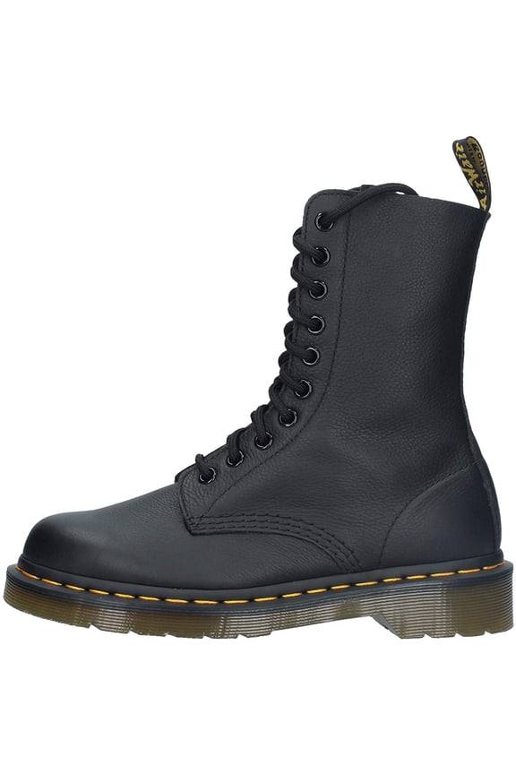 , 1490 10-Eye Leather Boot for Men and Women 10 Black Virginia