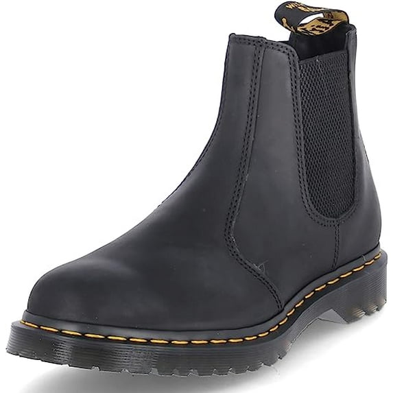Dr Martens 2976 Waxed Full Grain Leather Chelsea Boots (US.8, Black)