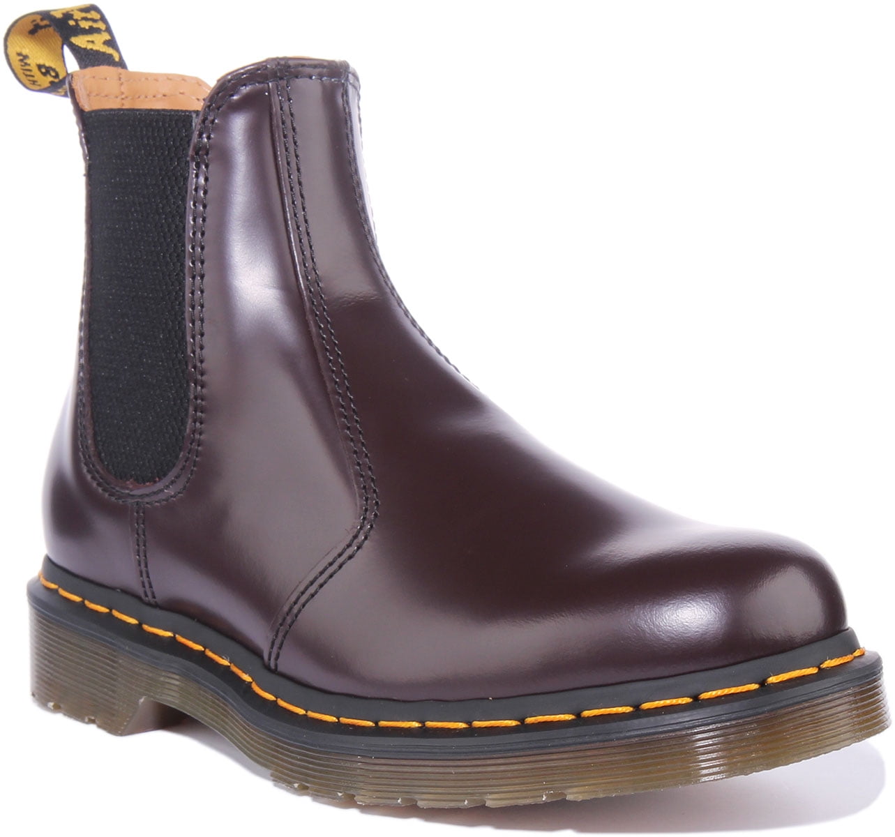Dr Martens 2976 YS Unisex Classic Leather Chelsea Boot In Cherry