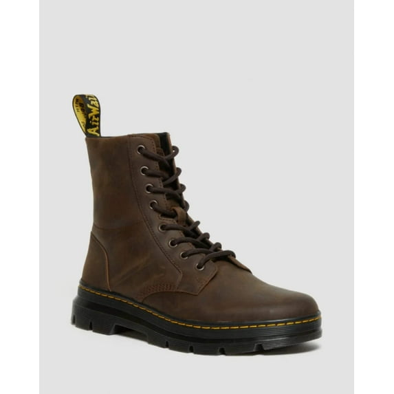 Dr. Martens Combs Leather 8 Eye Boots Shoes Combat in Crazy Horse Gaucho