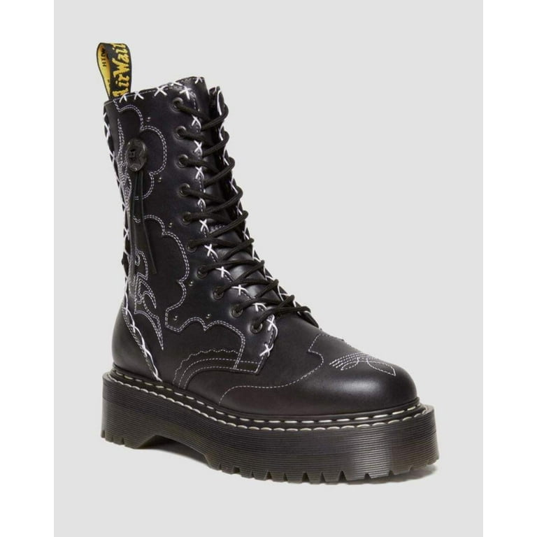 Dr. Martens Jadon Hi 10 Eye Boots Shoes Gothic Americana Black Wanama Walmart