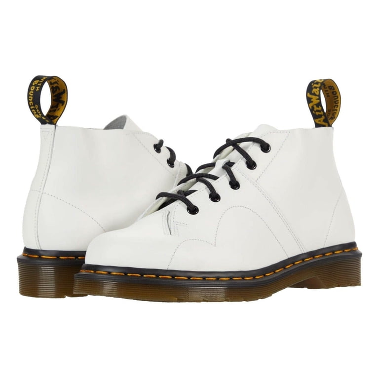 New Dr. Martens Church Men\'s Size 9 Lace Up White Leather Monkey Boots 26741100 Men main image 3