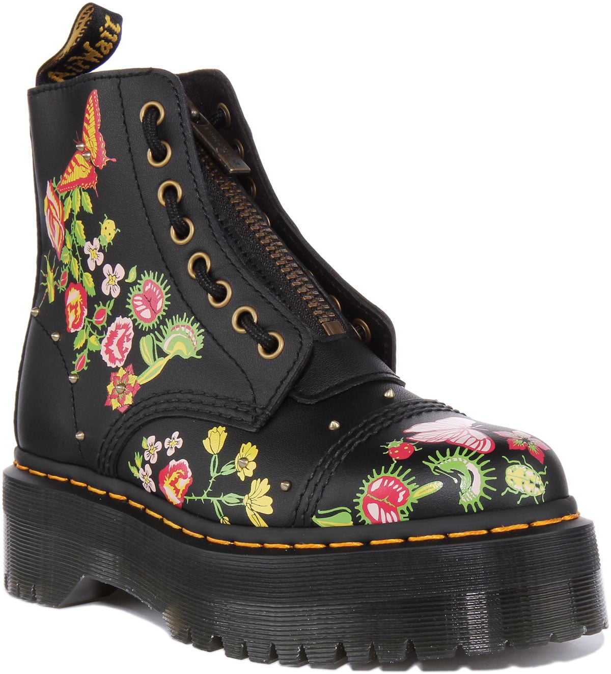 Dr Martens Sinclair Floral Bloom Women's 8 Eyelet Zipped Tongue