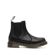 Dr. Martens Smooth Leather Ankle Boot With Elastic Side Panels Black Womens