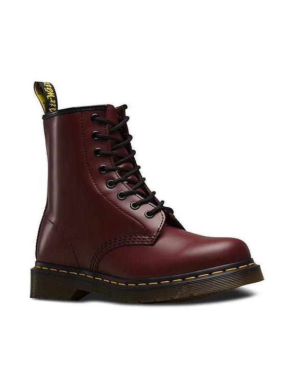 Unisex 1460Z DMC 8 Lace Up Cherry Red Smooth Leather Boots Shoes Doc