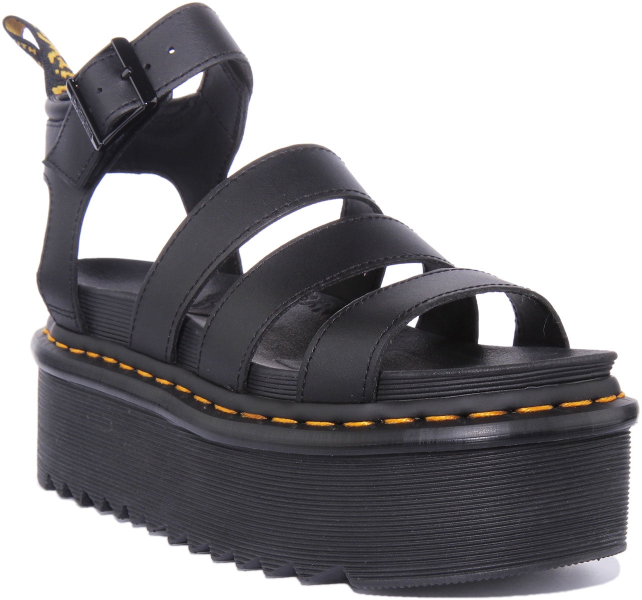 Dr Martens Blaire Quad Women's Hydro Leather Platform Sandals In