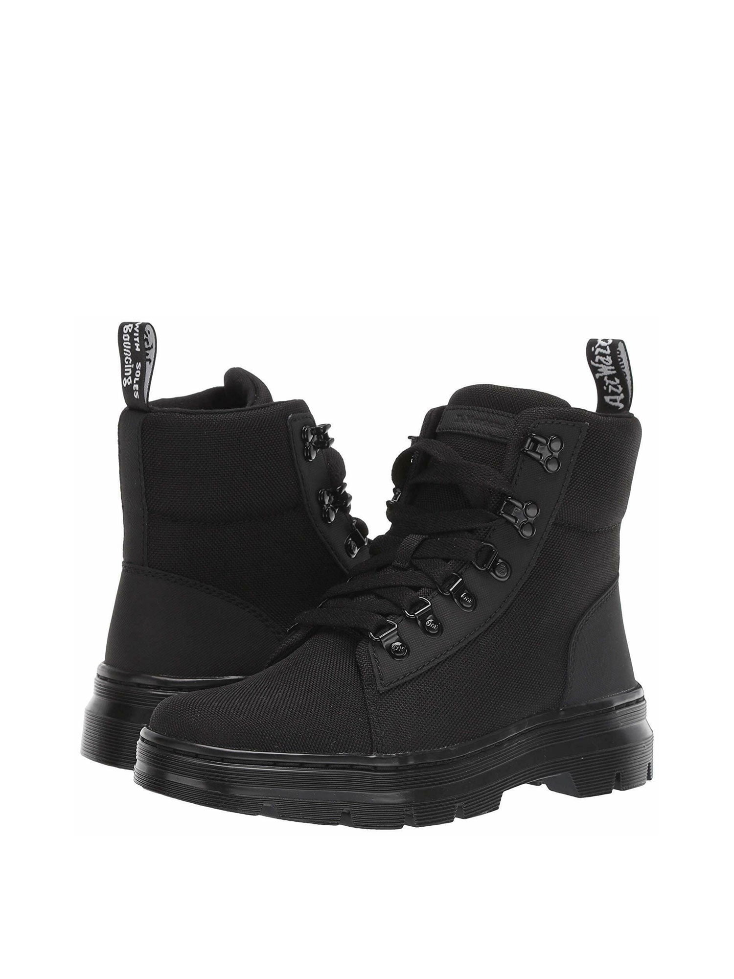 Dr. Martens Women's Combs W Combat Boot, Black/Black, 10