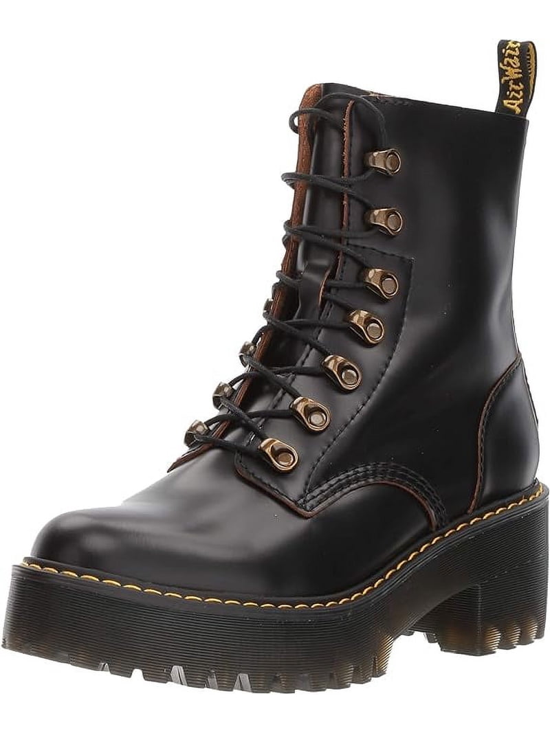 靴 Dr.Martens Leona Dr. Martens Women's Leona Leather Heeled Boots Vintage Smooth