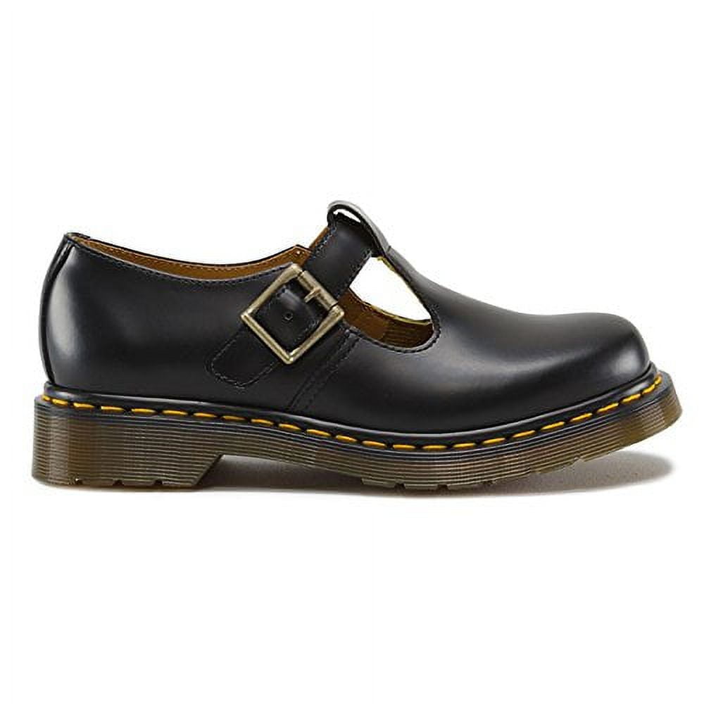 Dr. Martens Women's Polley Mary Jane Flat 6 Black Smooth