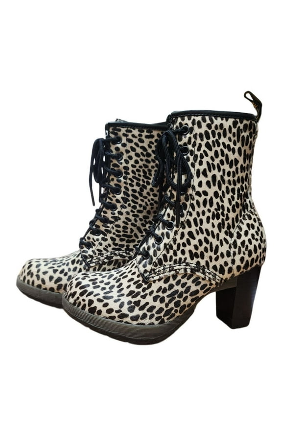 Women's Pony Hair Darcie 3.5" Heel Boots, White, 5