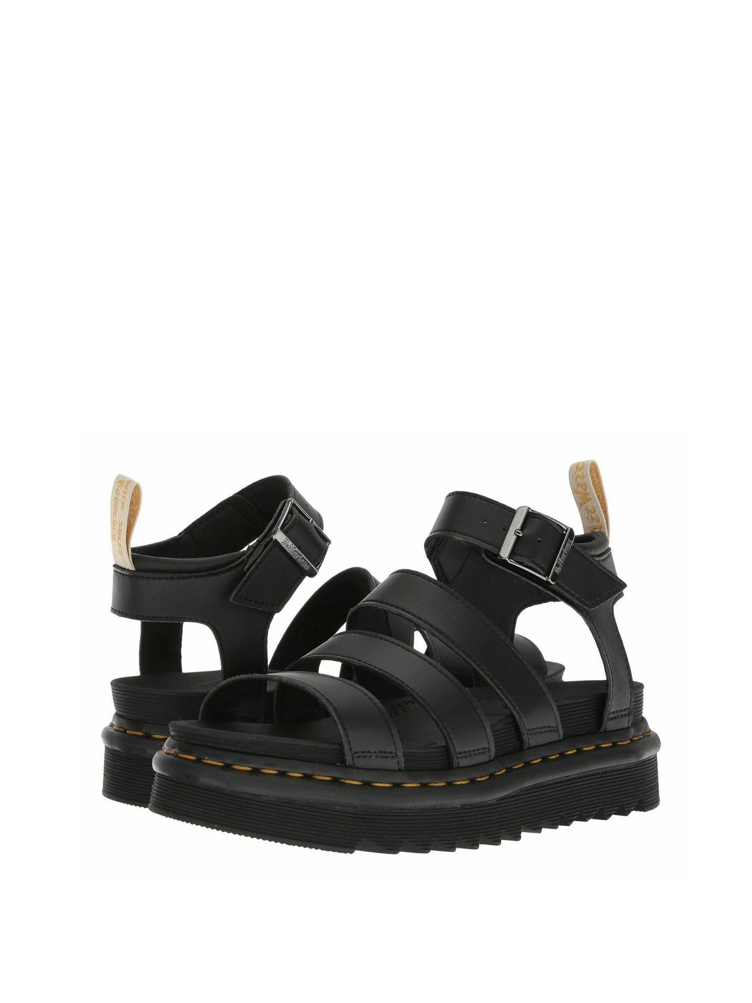 Dr. Martens womens V Blaire Fisherman Sandal, Black Felix Rub Off, 6 US