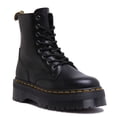 thumbnail image 1 of Dr. Martens Womens Jadon 8" Leather Boots Shoes Platform Style - Black, 1 of 6