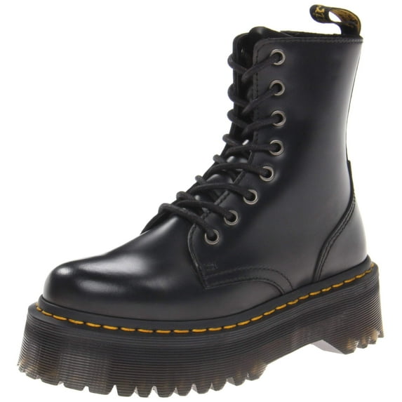 Dr. Martens Womens Jadon 8" Leather Boots Shoes Platform Style - Black