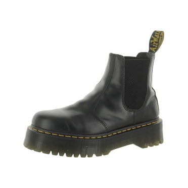 Dr. Martens Womens Quad Leather Stretch Ankle Boots
