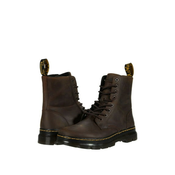 Dr. Martens unisex adult Lace Fashion Boot, Gaucho Crazy Horse, 11 Women 10 Men US