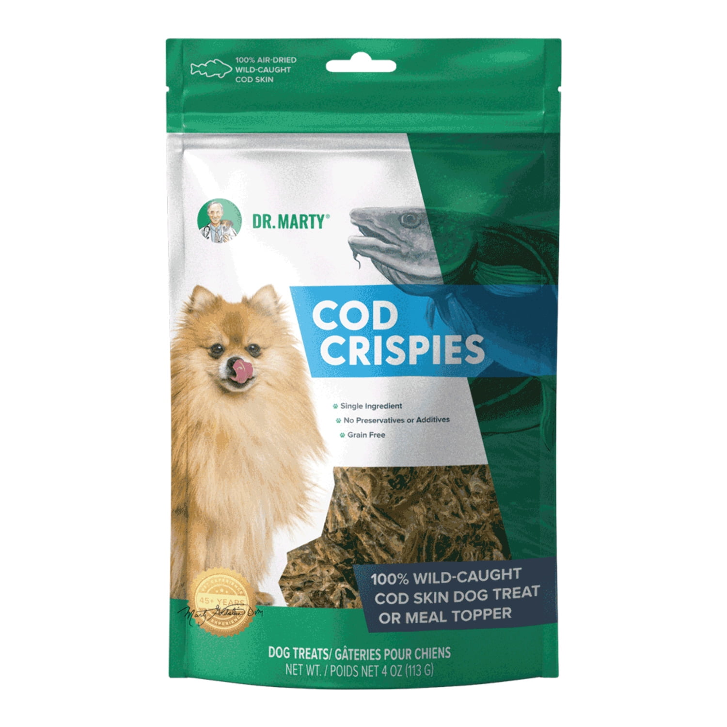 Dr. Marty Cod Crispies Dog Treats, 4oz