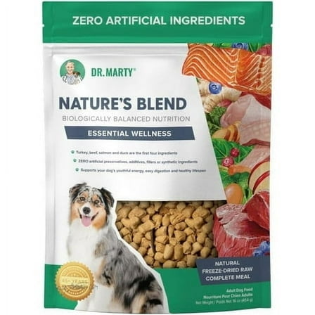 Dr. Marty, Nature's Blend Essential Wellness, Freeze Dried Adult Dog Food, 16oz