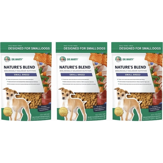 Dr. Marty Nature's Blend Adult Small Breed Freeze-Dried Raw Dog Food 48 oz (3 Bags x 16 oz)