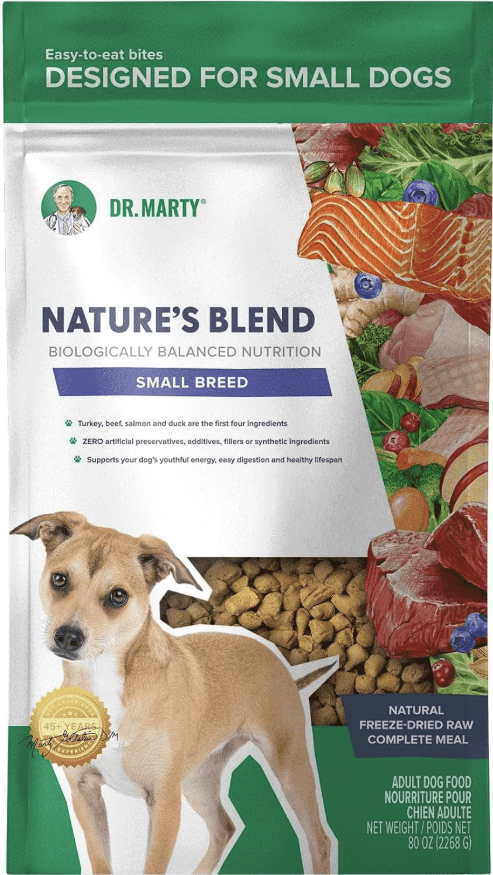 Dr. Marty Nature's Blend Adult Small Breed Freeze-Dried Raw Dog Food 80 oz