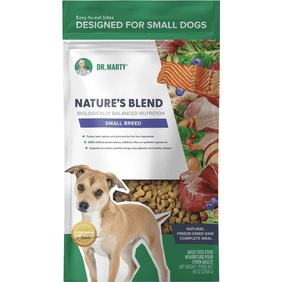 Dr. Marty Nature's Blend Adult Small Breed Freeze-Dried Raw Dog Food 80 oz
