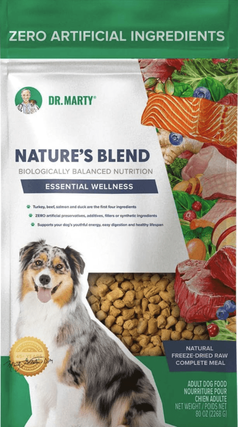 Dr. Marty, Nature's Blend Essential Wellness, Freeze Dried Adult Dog Food, 80 oz