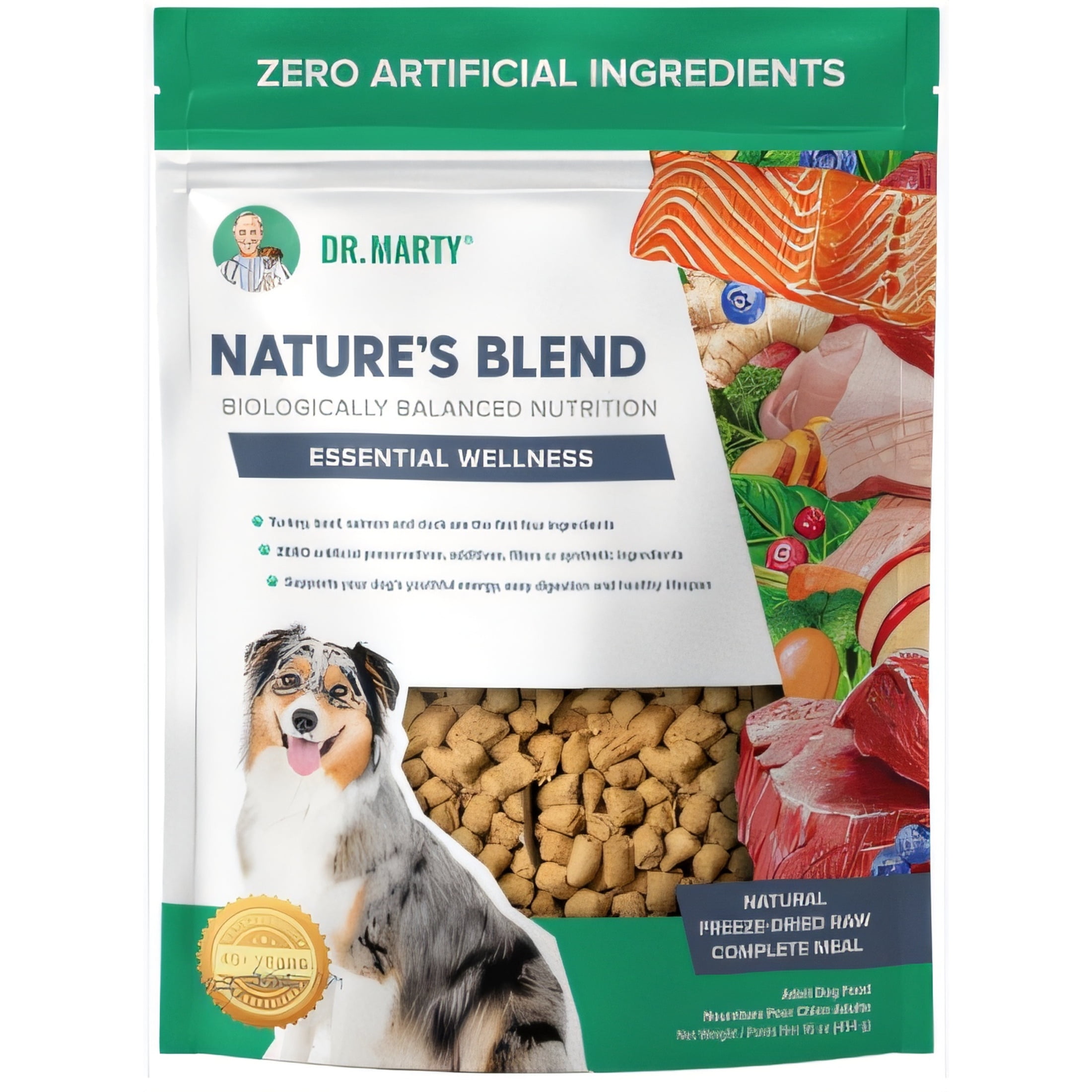 Dr. Marty Nature's Blend Essential Wellness Freeze-dried Dog Food, 16-oz (Size: 16-oz)