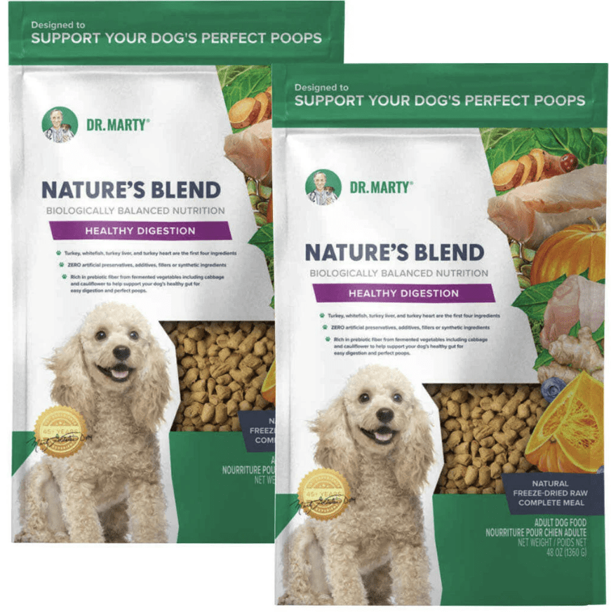 Dr. Marty Nature's Blend Healthy Digestion Freeze Dried Dog Food, 16 oz (2 Pack)