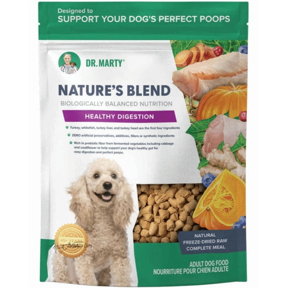 Dr. Marty Nature's Blend Healthy Digestion Freeze Dried Dog Food 80 oz