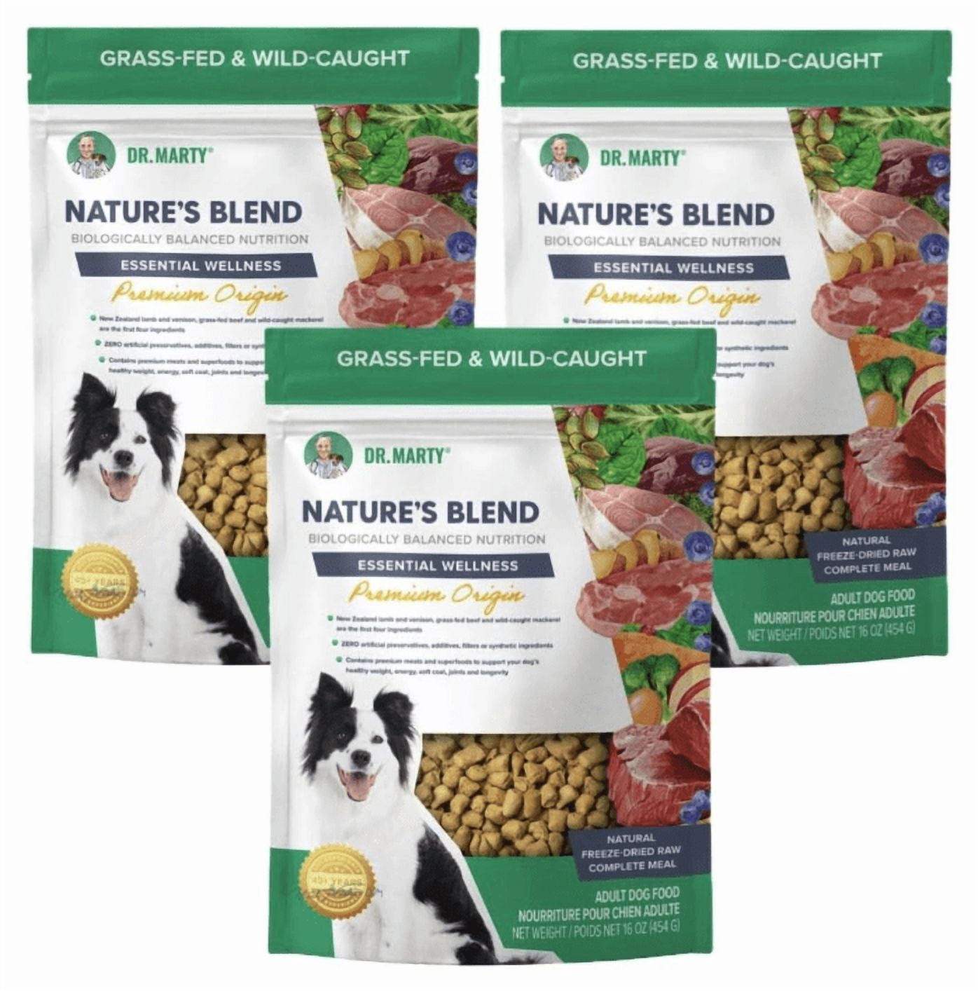 Dr. Marty Nature's Blend Premium Origin Freeze Dried Dog Food, 16-oz (3 Pack)
