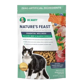 Dr. Marty Nature's Feast Essential Wellness Beef, Salmon, & Poultry Blend Freeze Dried Raw Cat Food 12 oz